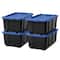 Iris® 27 Gal. Blue Stackable Storage Totes, 4 Ct